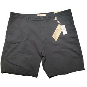 American Threads Men 40 Black Garment Dye Cotton Stretch 9" Shorts  NEW MSRP $70